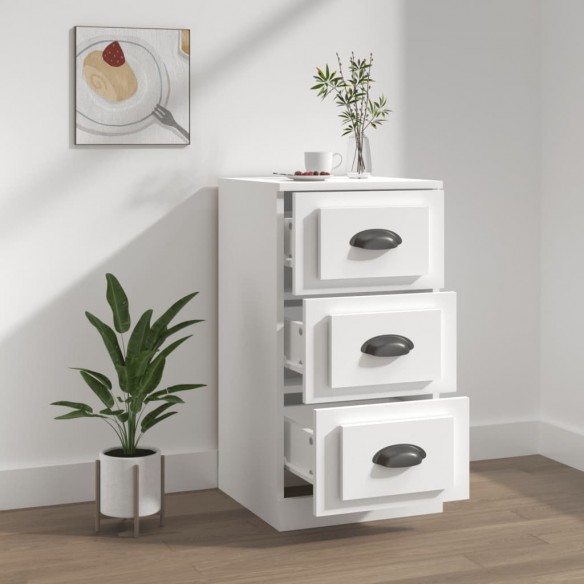 Buffet blanc 36x35,5x67,5 cm bois d'ingénierie