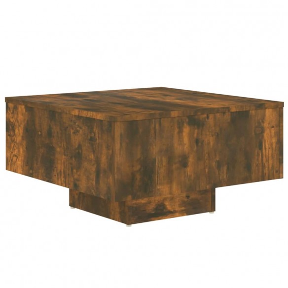 Table basse Chêne fumé 60x60x31,5 cm Bois d'ingénierie