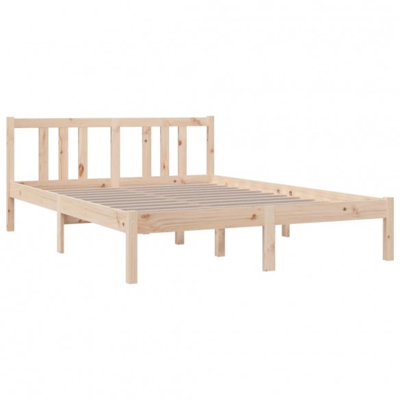 Cadre de lit bois massif 135x190 cm double