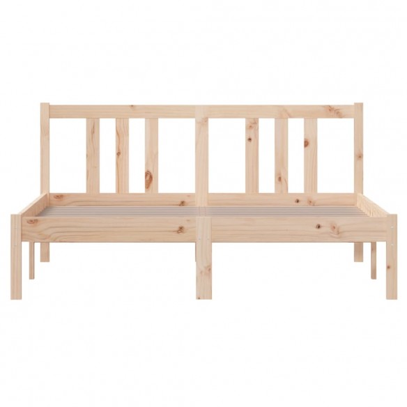 Cadre de lit bois massif 135x190 cm double