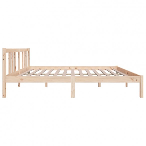 Cadre de lit bois massif 135x190 cm double