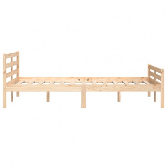 Cadre de lit bois massif 135x190 cm double