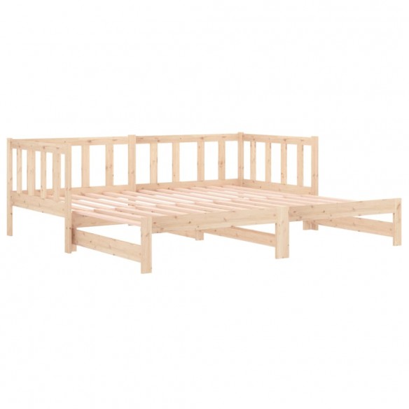 Lit coulissant 2x(90x190) cm Bois de pin massif