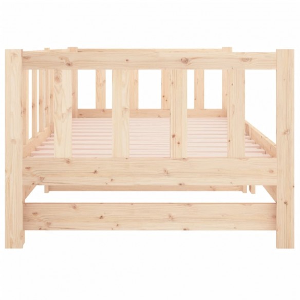 Lit coulissant 2x(90x190) cm Bois de pin massif