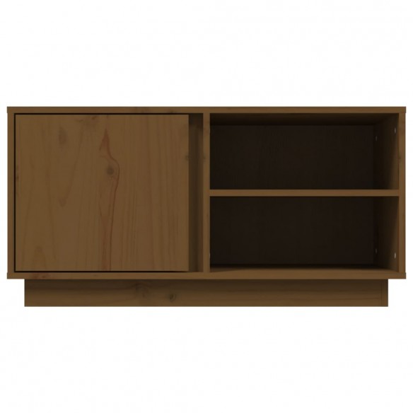 Meuble TV Marron miel 80x35x40,5 cm Bois de pin massif