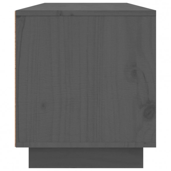 Meuble TV Gris 140x35x40 cm Bois de pin massif