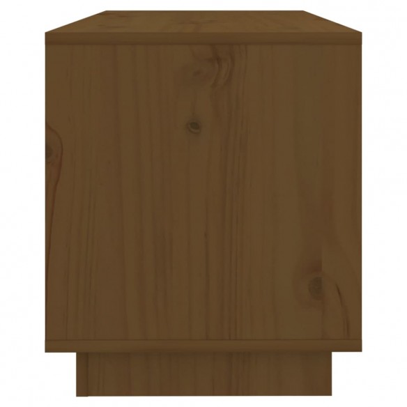 Meuble TV Marron miel 74x34x40 cm Bois de pin massif