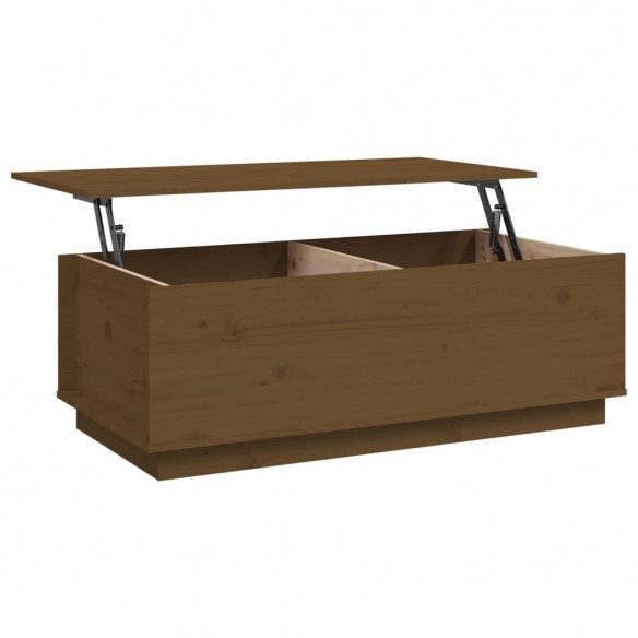 Table basse Marron miel 100x50x35 cm Bois massif de pin