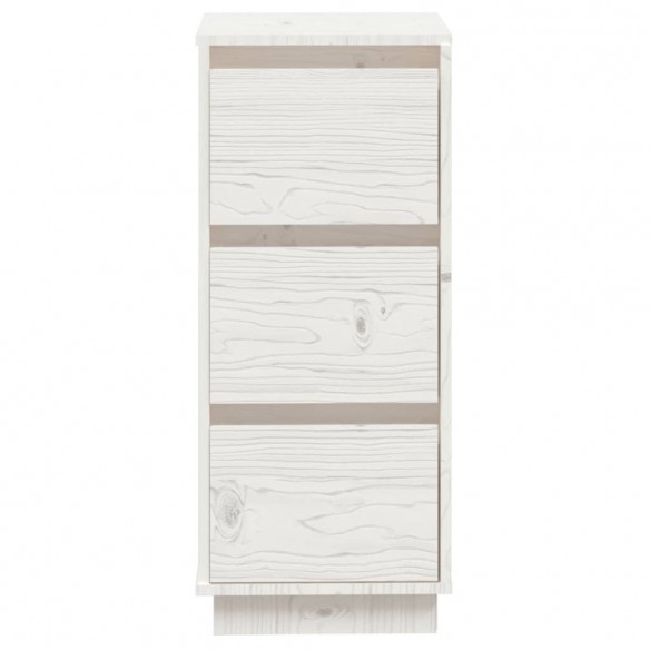 Buffet Blanc 32x34x75 cm Bois massif de pin