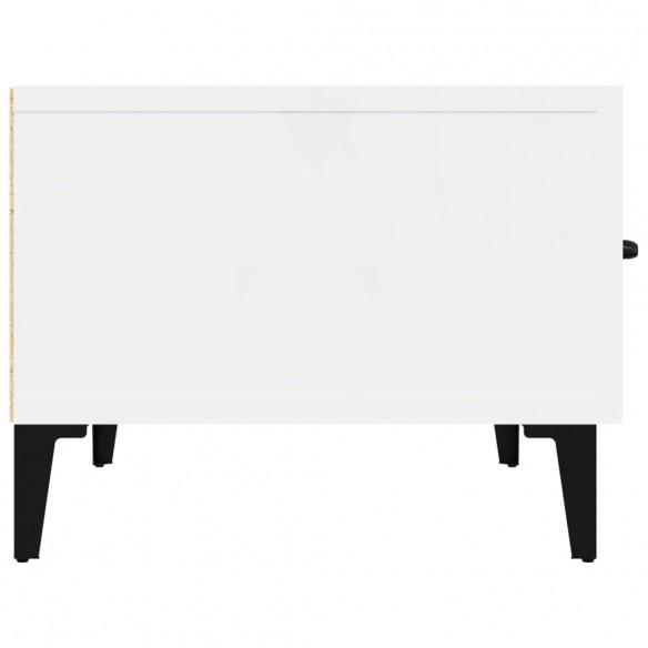 Meuble TV Blanc brillant 150x34,5x30 cm Bois d'ingénierie