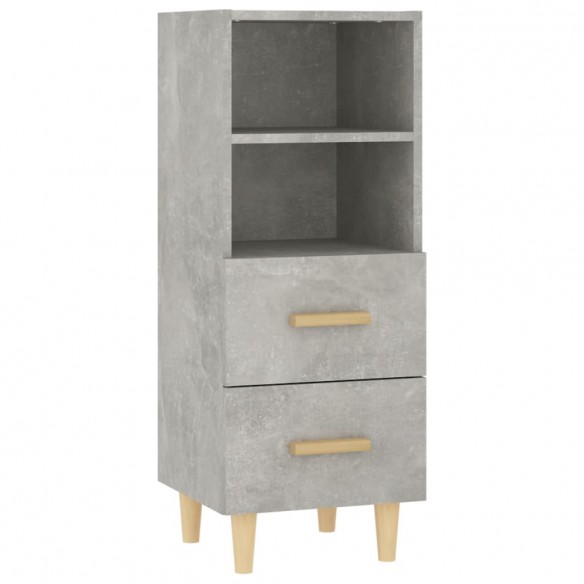 Buffet Gris béton 34,5x34x90 cm Bois d'ingénierie