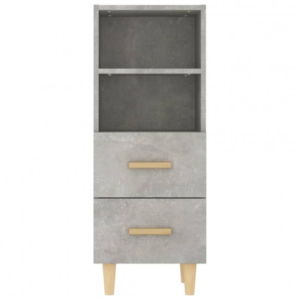 Buffet Gris béton 34,5x34x90 cm Bois d'ingénierie