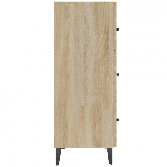 Buffet chêne sonoma 69,5x34x90 cm bois d'ingénierie