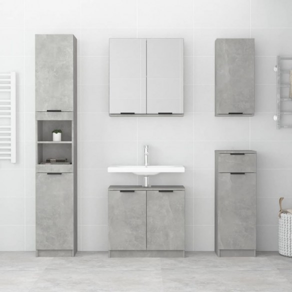 Armoire de bain Gris béton 64,5x33,5x59 cm Bois d'ingénierie