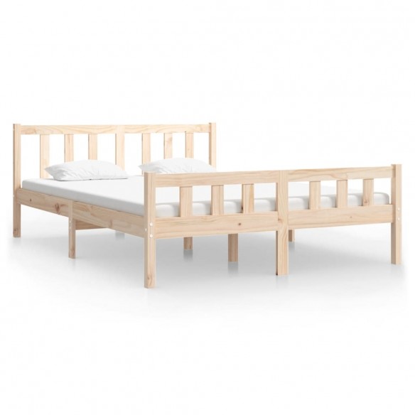 Cadre de lit bois massif 120x190 cm petit double