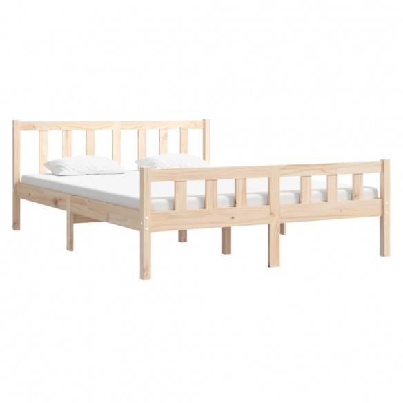 Cadre de lit bois massif 120x190 cm petit double