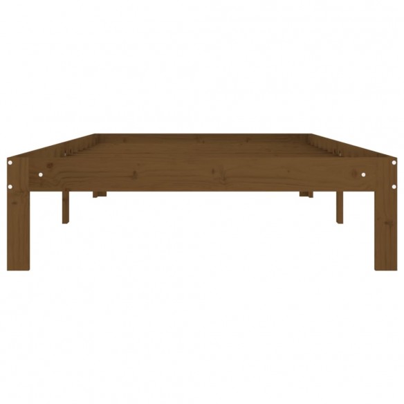 Cadre de lit Marron miel Bois de pin massif 100x200 cm