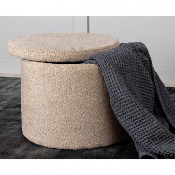 Venture Home Pouf Dunken 51x51x43 cm Teddy Beige