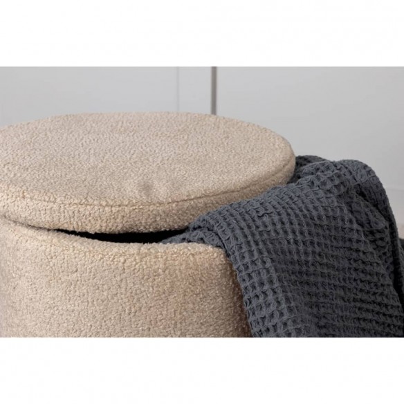 Venture Home Pouf Dunken 51x51x43 cm Teddy Beige