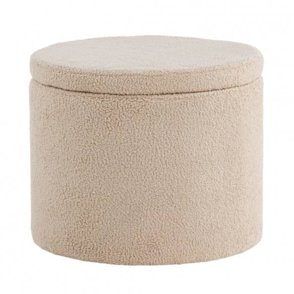 Venture Home Pouf Dunken 51x51x43 cm Teddy Beige