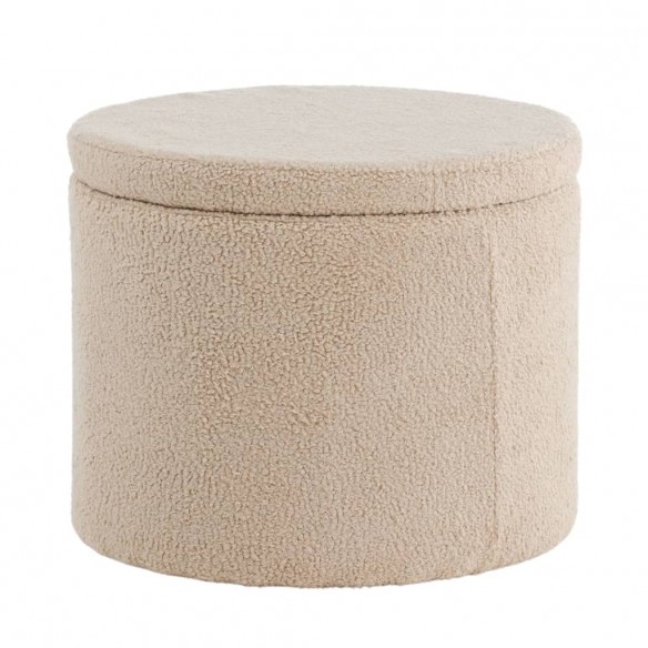 Venture Home Pouf Dunken 51x51x43 cm Teddy Beige