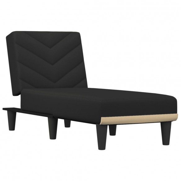 Chaise longue noir tissu