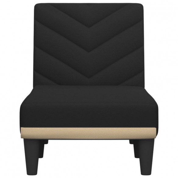 Chaise longue noir tissu