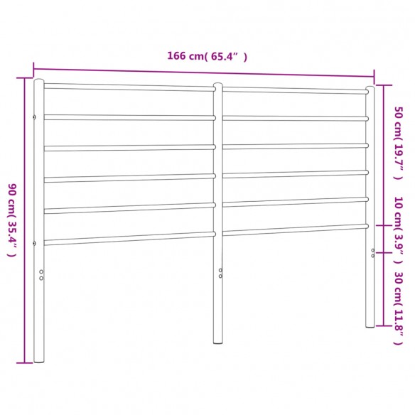 Tête de lit métal blanc 160 cm