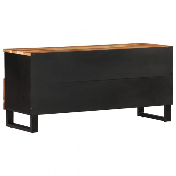 Meuble TV 100x33x46 cm bois d'acacia solide et d'ingénierie