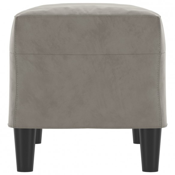 Banc Gris clair 70x35x41 cm Velours