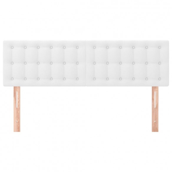 Têtes de lit 2 pcs Blanc 72x5x78/88 cm Similicuir