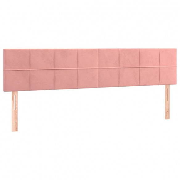 Têtes de lit 2 pcs Rose 80x5x78/88 cm Velours