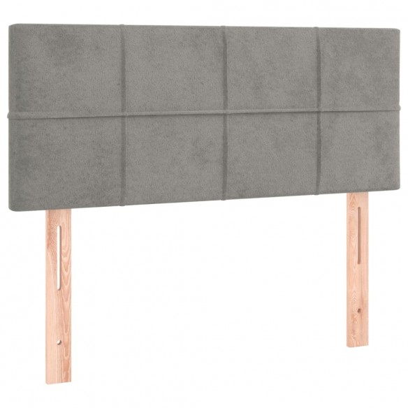 Tête de lit Gris clair 80x5x78/88 cm Velours