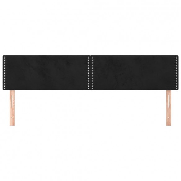 Têtes de lit 2 pcs Noir 90x5x78/88 cm Velours