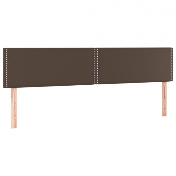 Têtes de lit 2 pcs Marron 90x5x78/88 cm Similicuir