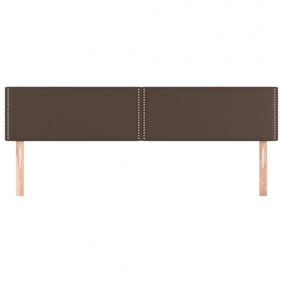 Têtes de lit 2 pcs Marron 90x5x78/88 cm Similicuir