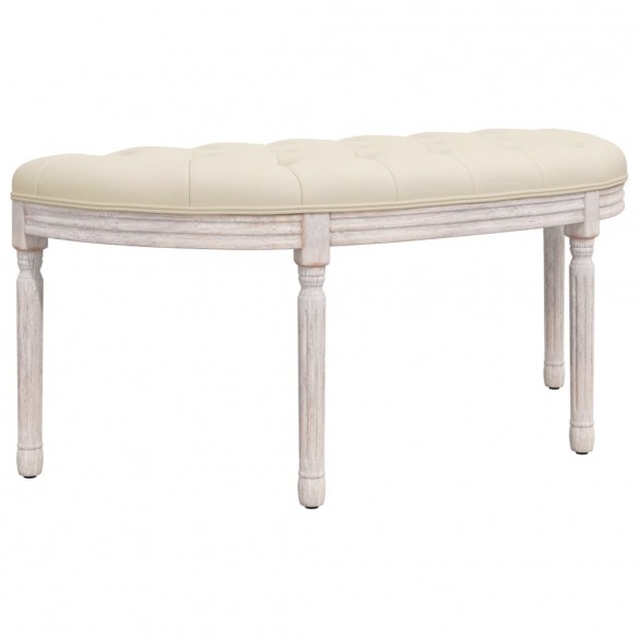 Banc beige 110,5x45x49 cm lin