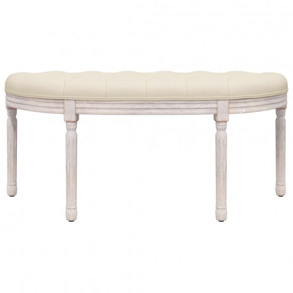 Banc beige 110,5x45x49 cm lin