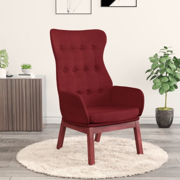 Chaise de relaxation Rouge bordeaux Tissu