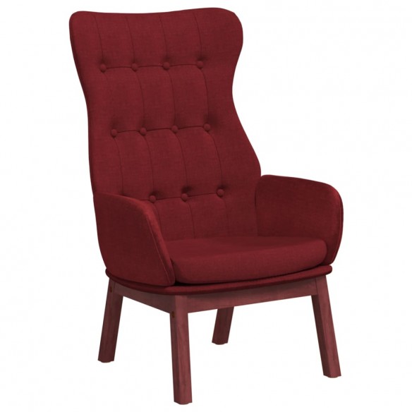 Chaise de relaxation Rouge bordeaux Tissu