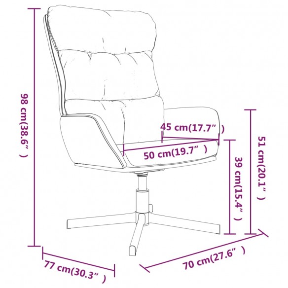 Chaise de relaxation Noir Similicuir