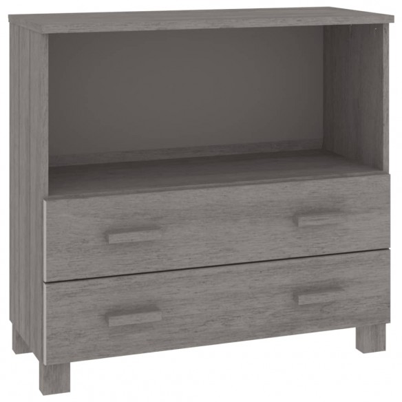 Buffet HAMAR Gris clair 85x35x80 cm Bois massif de pin