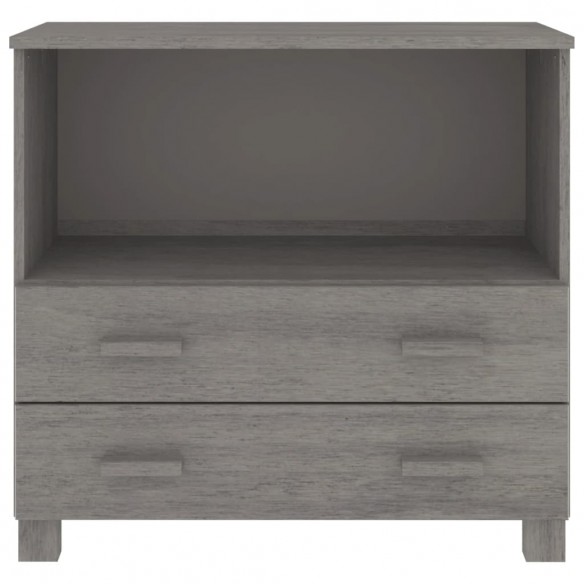 Buffet HAMAR Gris clair 85x35x80 cm Bois massif de pin