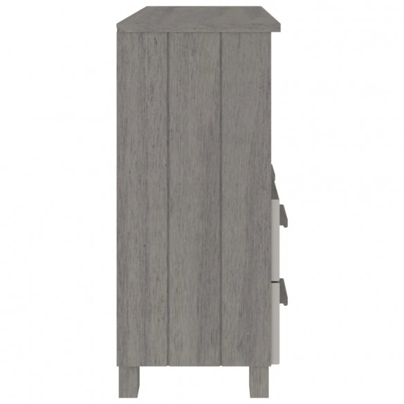 Buffet HAMAR Gris clair 85x35x80 cm Bois massif de pin