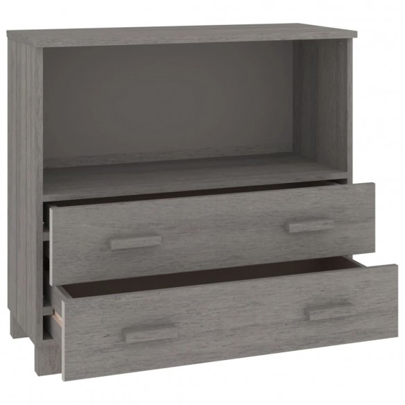 Buffet HAMAR Gris clair 85x35x80 cm Bois massif de pin