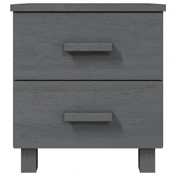 Tables de chevet HAMAR 2pcs Gris foncé 40x35x44,5cm Bois massif