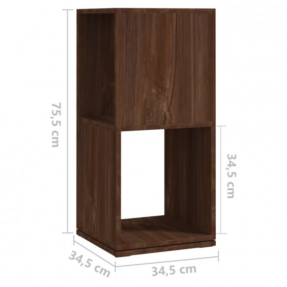 Armoire rotative Chêne marron 34,5x34,5x75,5 cm Aggloméré