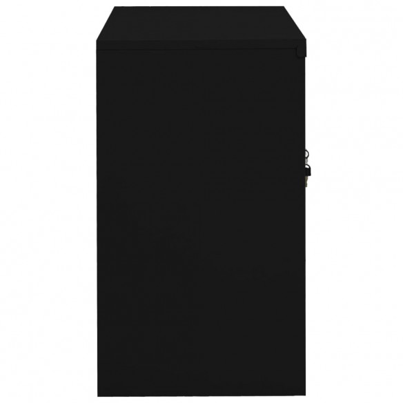 Armoire de bureau Noir 90x40x70 cm Acier