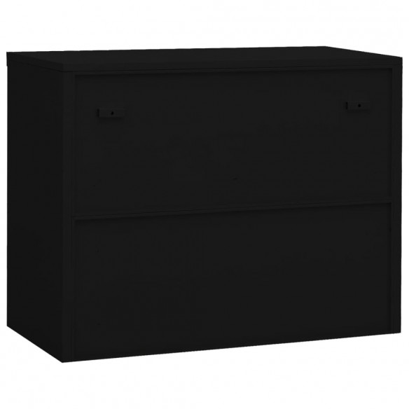 Armoire de bureau Noir 90x40x70 cm Acier