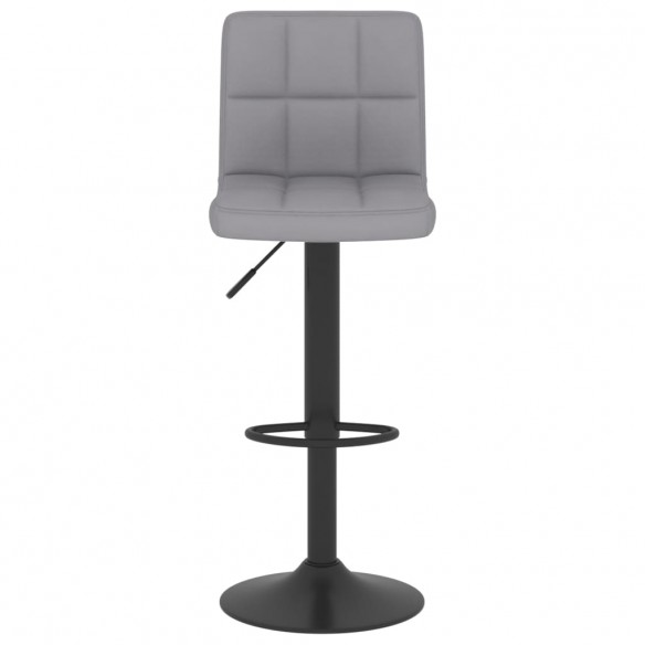 Tabourets de bar lot de 2 gris clair tissu